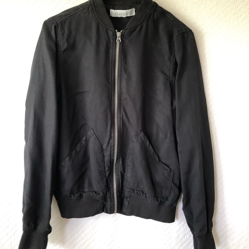 Kenneth Cole Reaction Tencel Black Jacket- M